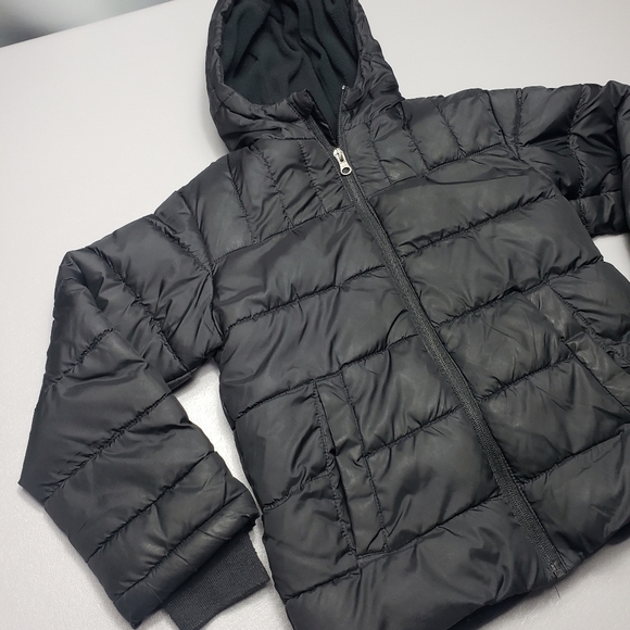 wonder nation kids gender neutral black puffer Jacket size XS 4-5 - Picture 2 of 8